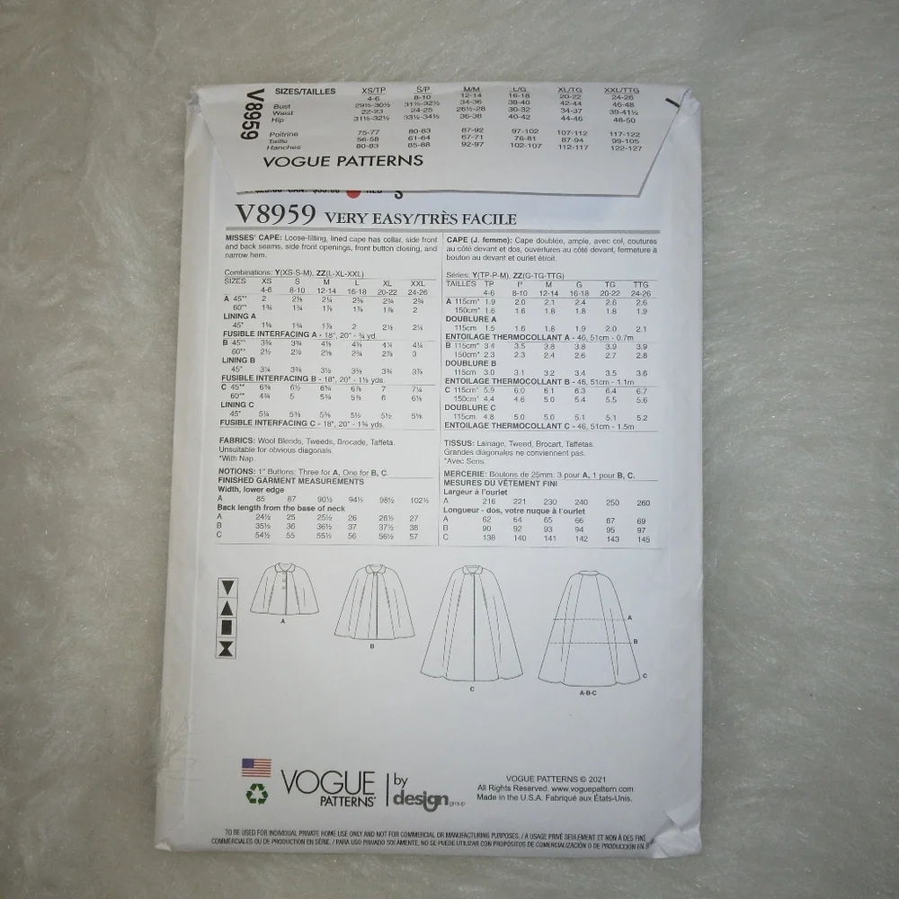 Vogue v8959 sz
